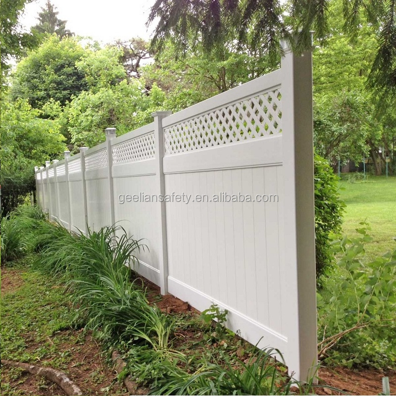 UV-Resistant used cheap White Plastic PVC Vinyl privacy fence panels for sale