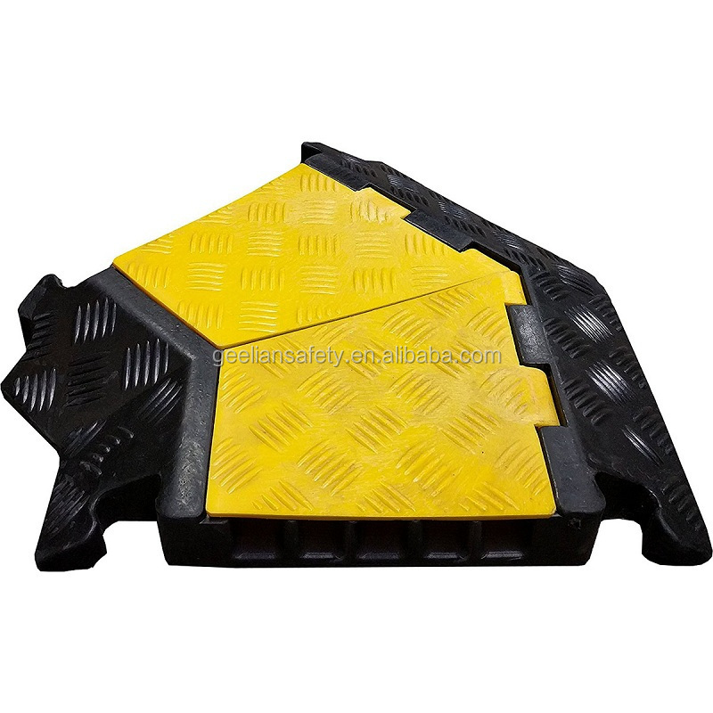 yellow jacket rubber threshold ramp for garage 5 channel yellow road safety outdoor flooring rubber cable ramp center road humps