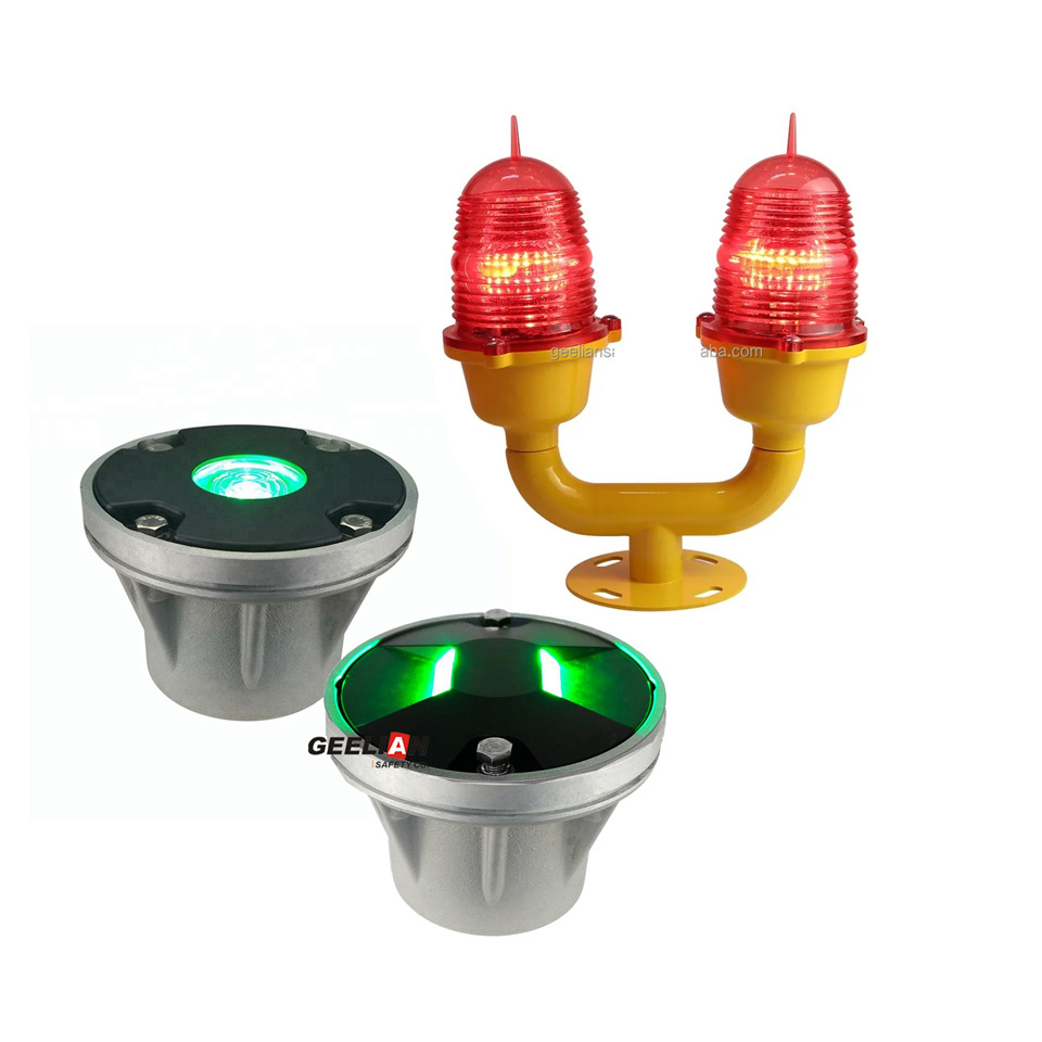 Led Red Aluminum Alloy Lamp Body TY10S red flash Solar power beacon light for Telecom Tower