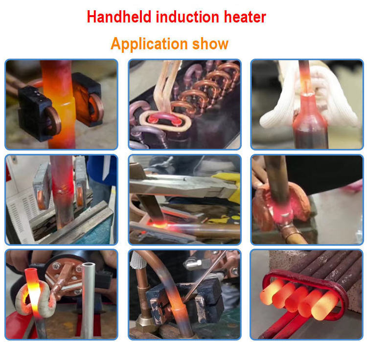 Mobile Induction Heater with Flexible heating coil Welding Machine for Tube Welding Brazing copper tube in air condition