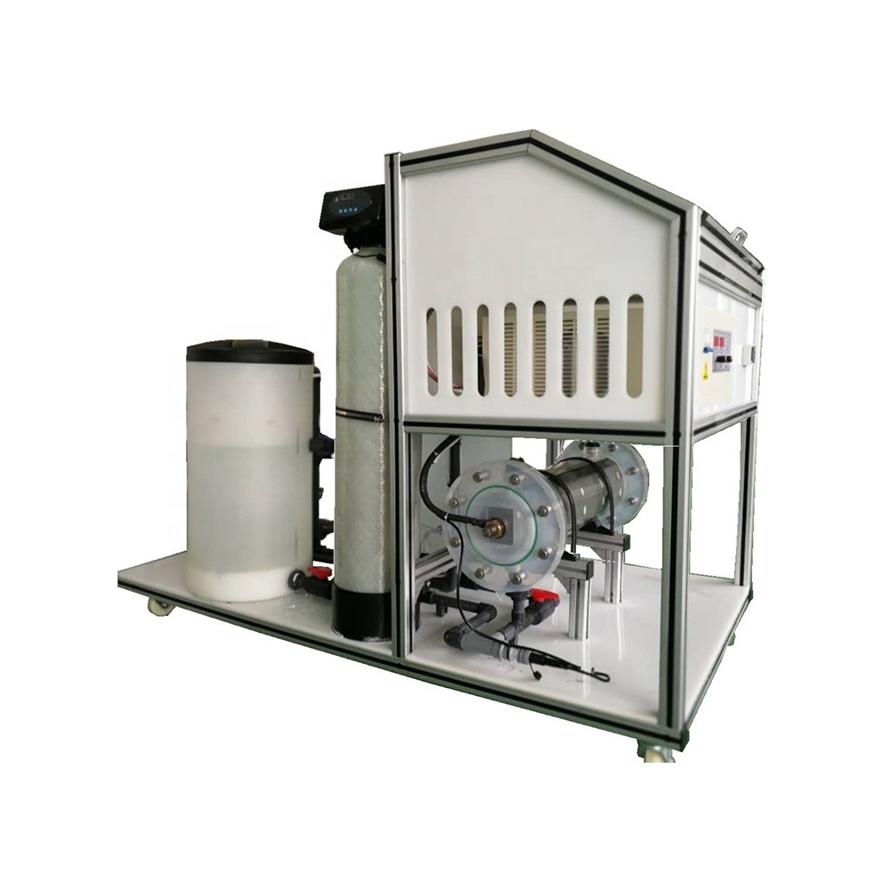 Brine electrolyzer water electrolysis machine for making sodium hypochlorite solution