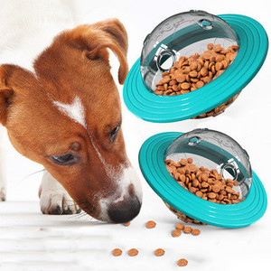 Dog Planet Interactive Toy UFO Shape Flying Disk Dog Treat Ball Rotating UFO Indoor and Outdoor