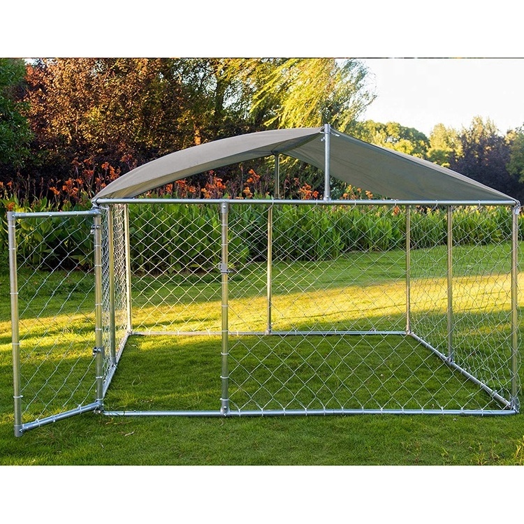 Outdoor Yard Walk-in Metal  Heavy Duty Large Chicken Coop Poultry Cage Pet Playpen Wire Dog Kennel with Water-Resistant Cover