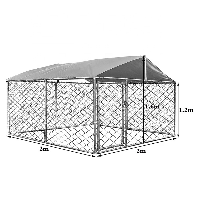 Outdoor Yard Walk-in Metal  Heavy Duty Large Chicken Coop Poultry Cage Pet Playpen Wire Dog Kennel with Water-Resistant Cover