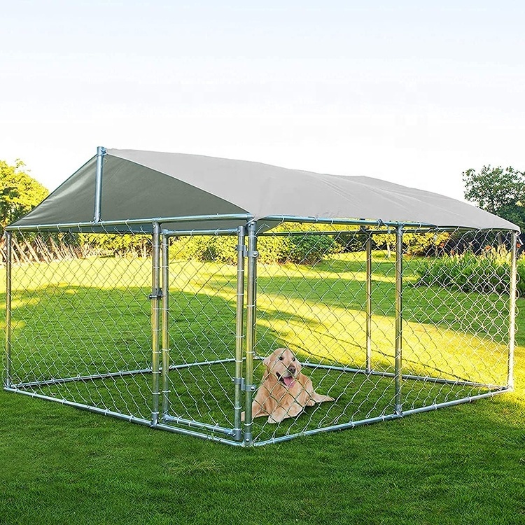 Outdoor Yard Walk-in Metal  Heavy Duty Large Chicken Coop Poultry Cage Pet Playpen Wire Dog Kennel with Water-Resistant Cover