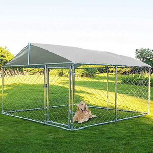 Outdoor Yard Walk-in Metal  Heavy Duty Large Chicken Coop Poultry Cage Pet Playpen Wire Dog Kennel with Water-Resistant Cover