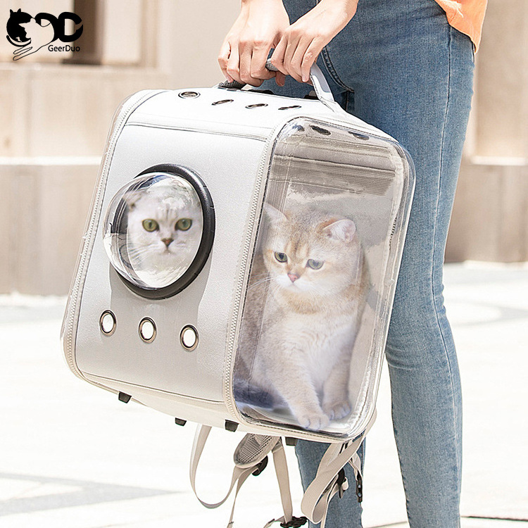 Geerduo Airline Approved Transparent Pet Dog Cat EVA Travel Carrier Backpacks Bag for Small Medium Dogs Cats