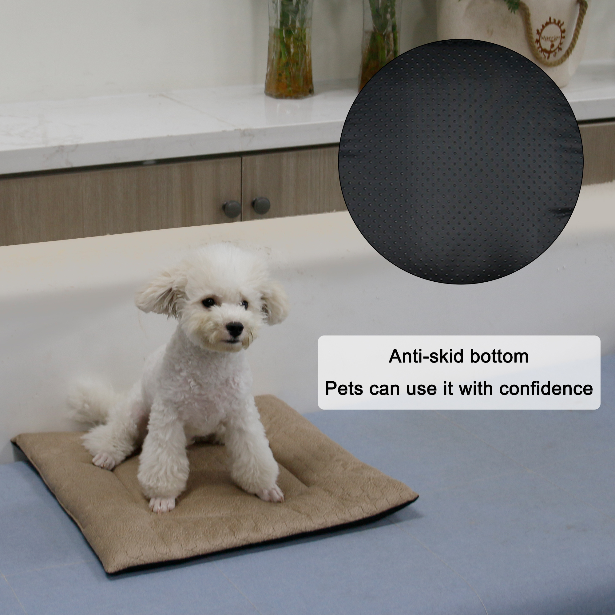 Soft Anti-Sliding Washable Breathable Summer Cooling Sleeping Pet Cat Dog Pad Mat Bed for Small Medium Large Dogs Cats