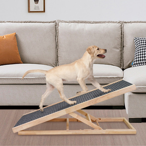 New Pet Products Wooden Adjustable Pet Folding Dog Ramp Stairs for Home and Car