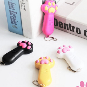 Ergonomic Manufacturing Cute Paw Shaped Attractive Wand Laser Beam Interactive Chasing Cat Laser Toy For Kittens