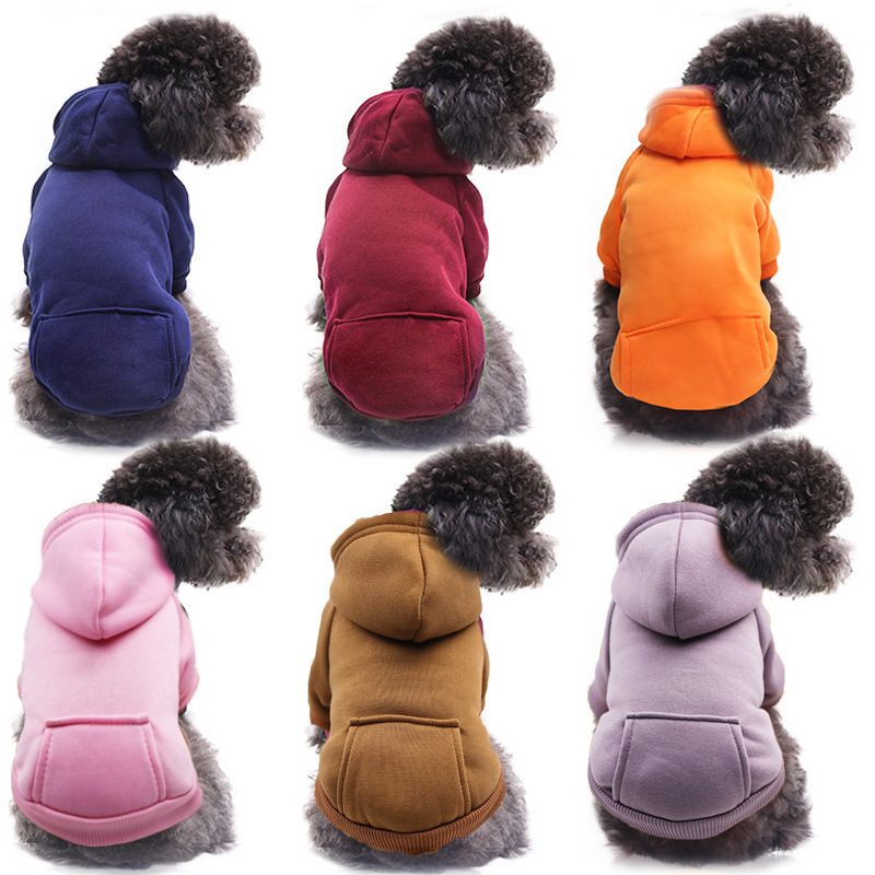 Geerduo Multi color Autumn Winter Soft Fleece Warm Pet Custom Hoodie Blank Dog Clothes with Pockets