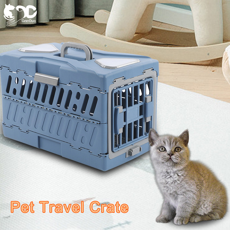 Geerduo Collapsible 18 Inch Puppy Crate Portable Dog Kennel Portable Travel Cage Kennels for Small Dog or Cat