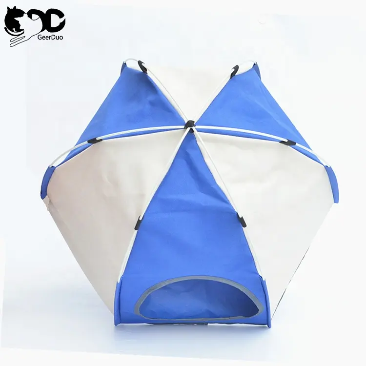 Geerduo Durable  Oxford Easy Folding Four Season Use Dog Cat Pet Pop up Tent for Outdoor Yard Camping Travel Beach