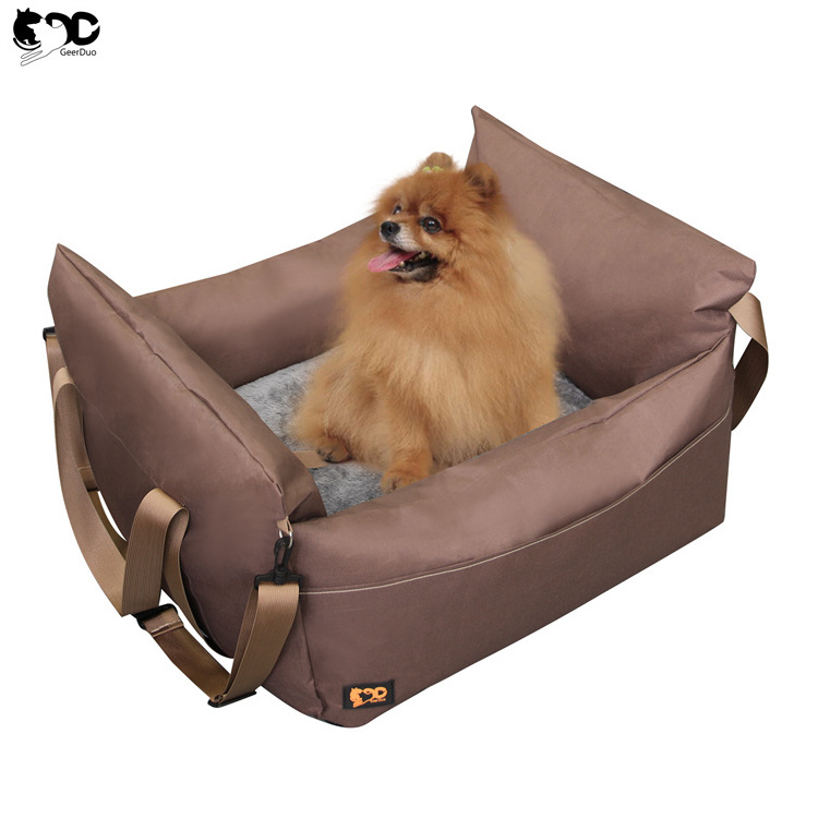 GeerDuo Muti-functional Anti Collapse Breathable Pet Dog Car Booster Seat Travel Carrier Suitable for Front and Back Seat