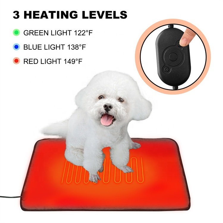 GeerDuo Chew-Resistant Smart Thermostat Switch Waterproof Automatic Self-closing Whelp Cat Mat Pet Heating Pad Heated Dog Bed