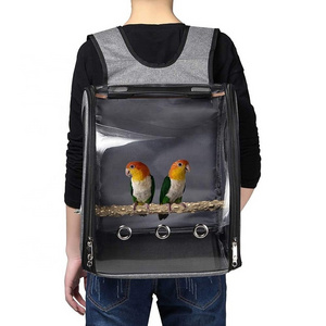 Small Luxury Airline Approved Bird Parrot Backpack Carrier Bag With Stand