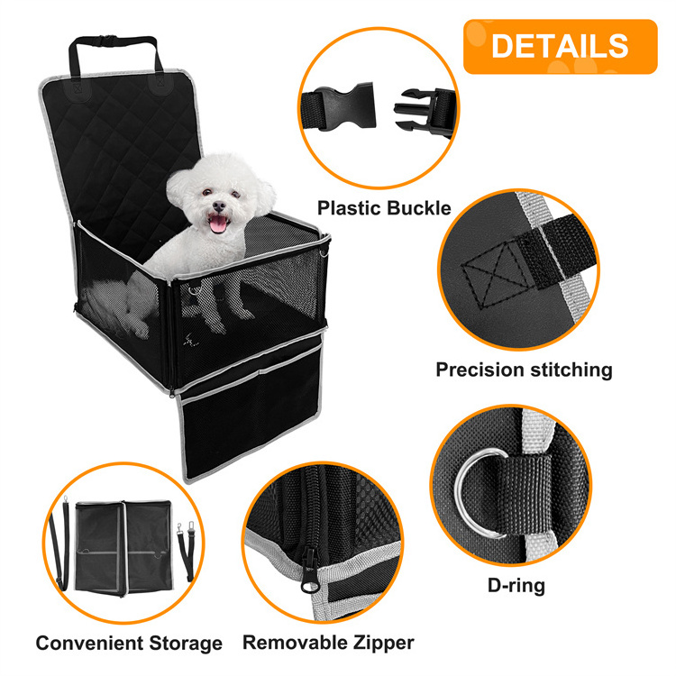 GeerDuo Reinforced Breathable Protective Robust Cooling Safety Pet Car Seat For Small Medium Dogs