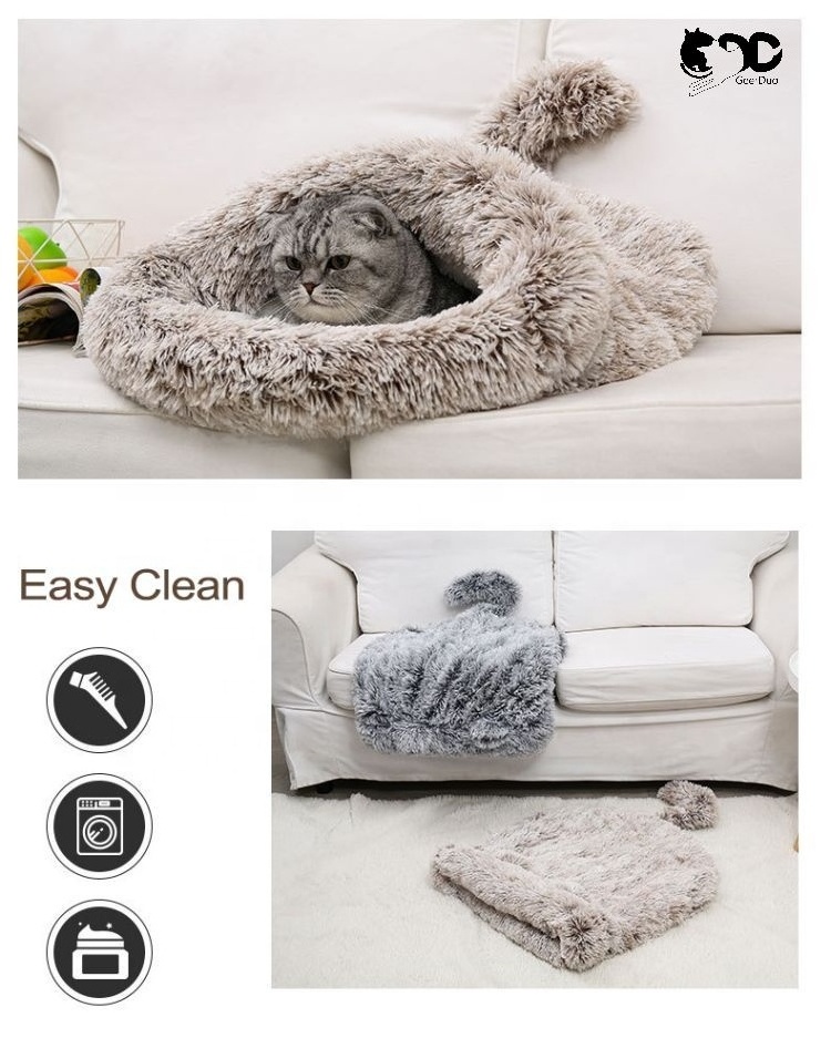 Best Quality Safe Material Washable Indoor Self Warming Cozy Plush Pet Bed Style Dog Cat Sleeping Bag