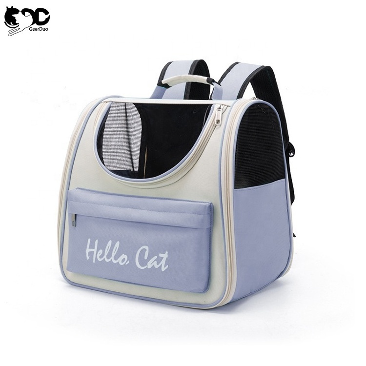 GeerDuo Fashion Leisure Breathable Ventilated Pet Bag Head Out Pet Carrier Backpack For Small Cats Dogs