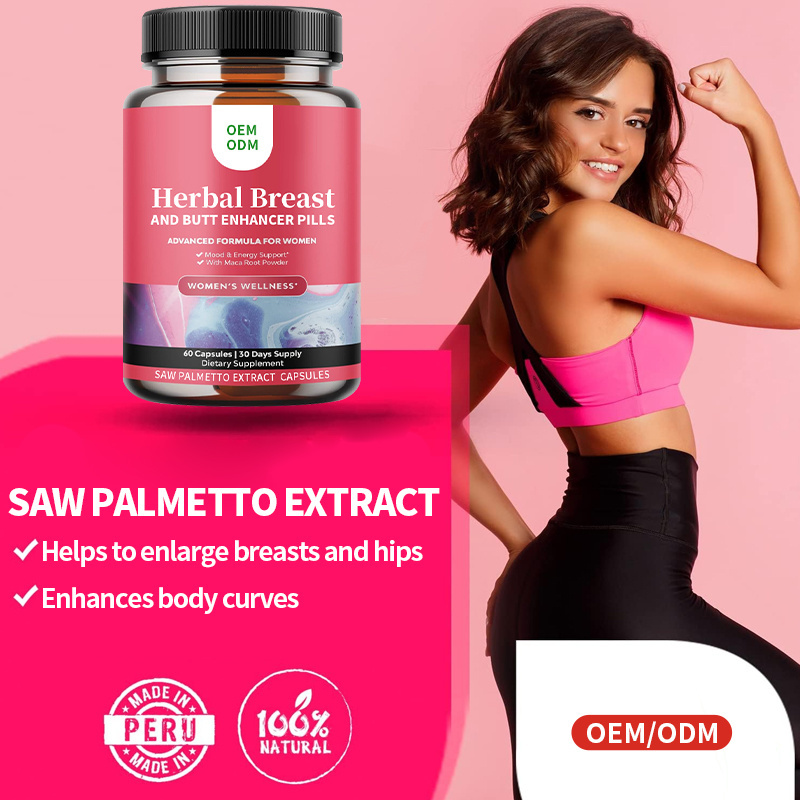 Best Selling Products OEM Private Label Herbal Breast and Butt Enhancer Pills Saw Palmetto Extract  Capsules