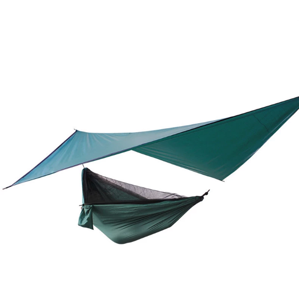 Outdoor Ripstop Parachute Nylon Hammock Mosquito Net Camping Hammock with mosquito netting Rainfly Hammocks