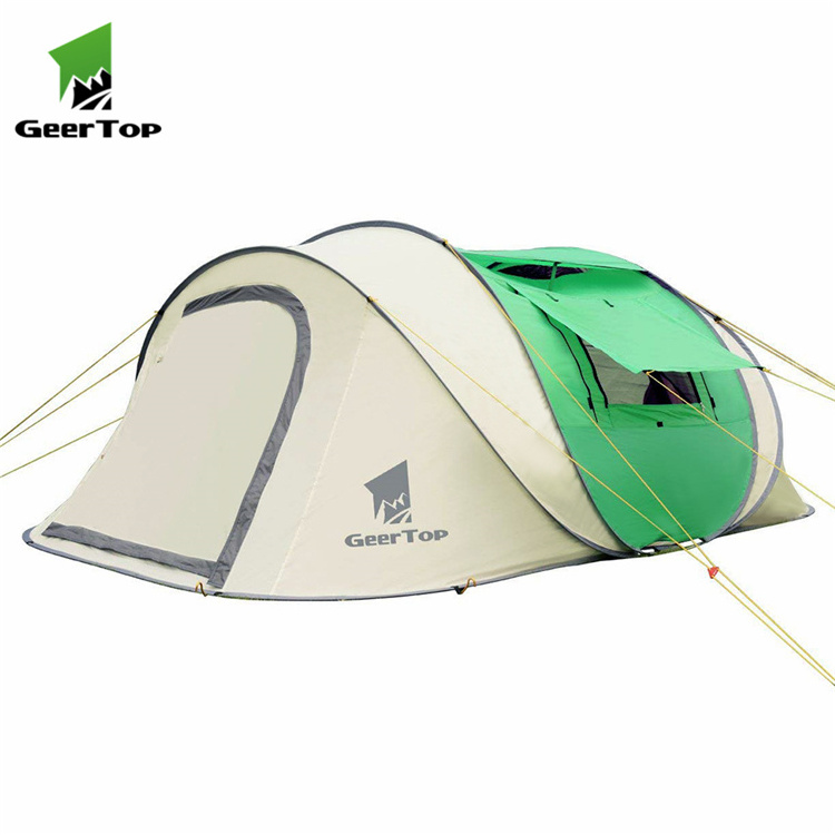 Geertop 5-6 Person Waterproof Pop up Tunnel Large Camping Family Tents for Sale