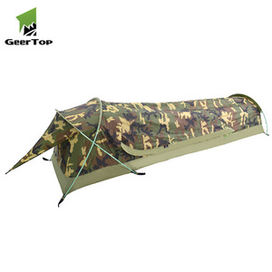 One person portable outdoor camping camouflage swag camping tent outdoor waterproofing