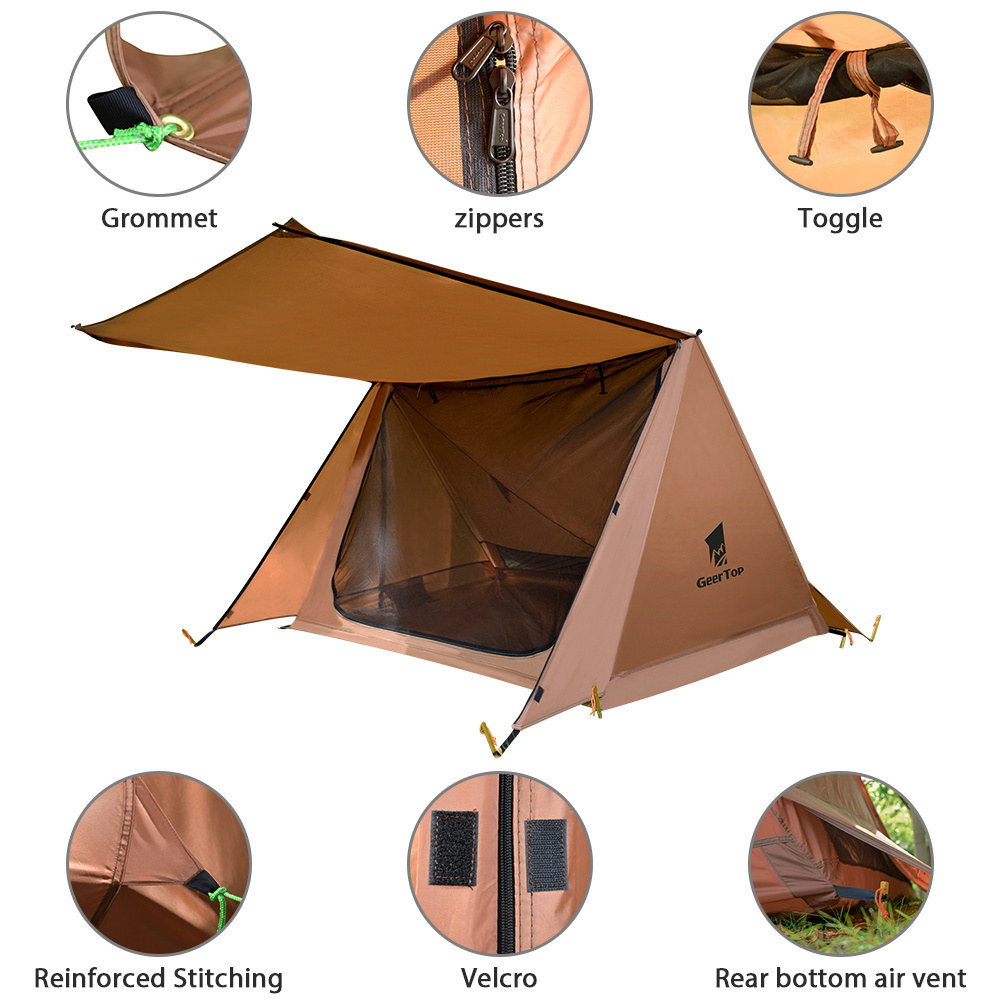 2 Person super lightweight outdoor backpack glamping Tent