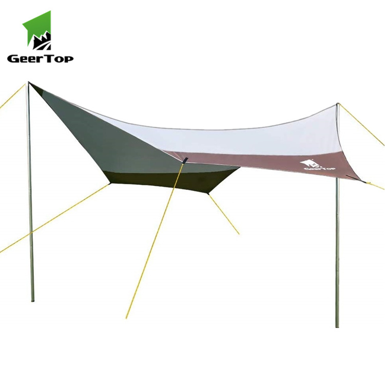 Geertop Outdoor Portable Foldable Tent Camping Awning hammock shade canopy Folding Car Tarp Sun Shelte