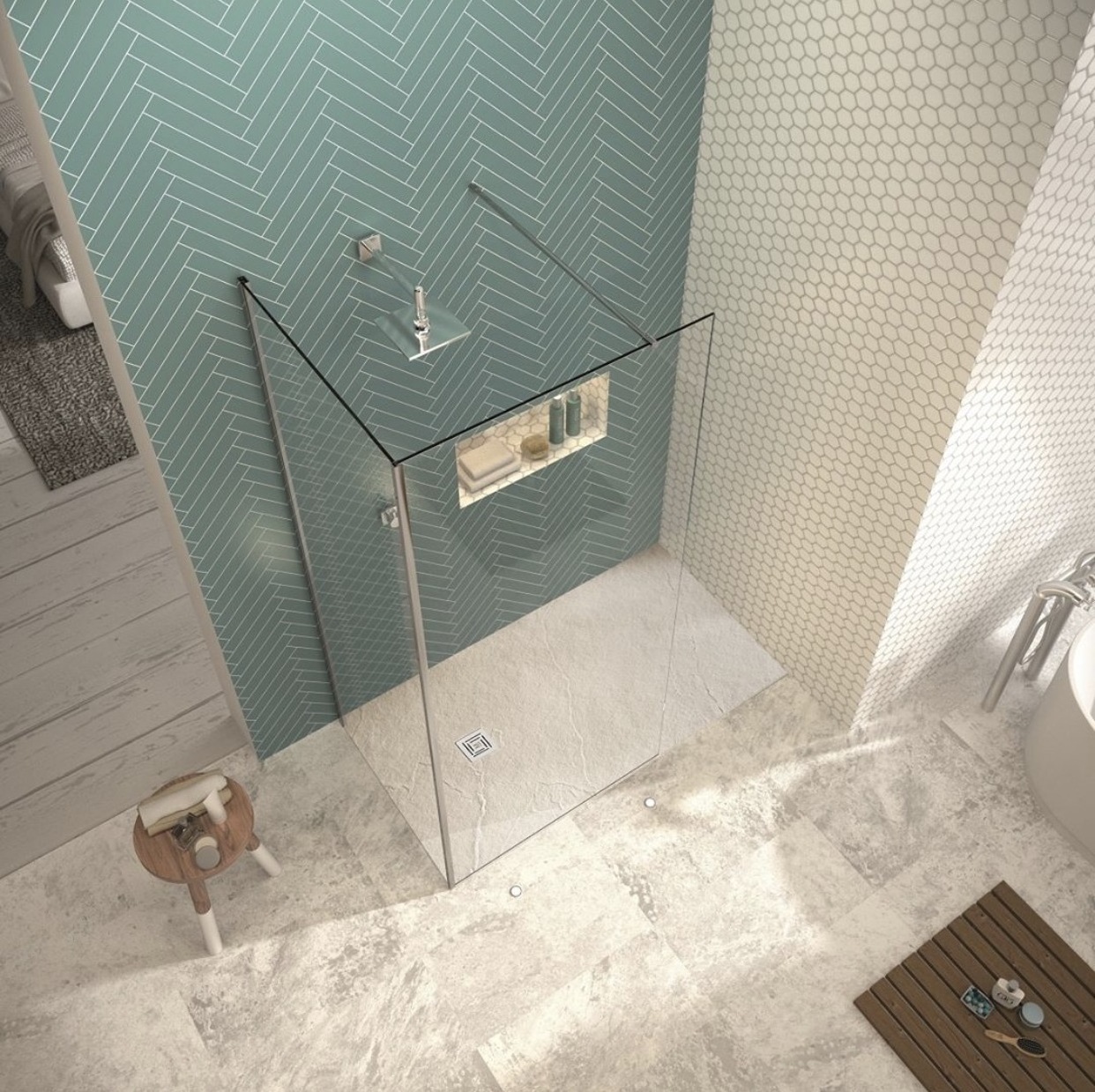 Bathroom Shower Glass Panels