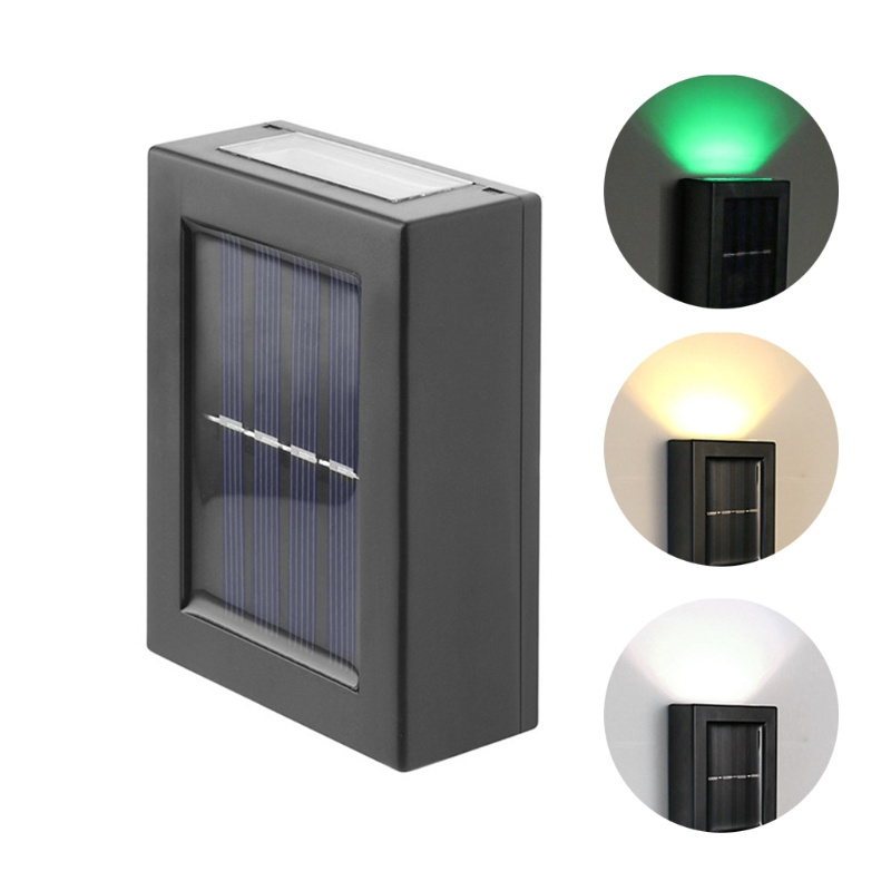 Outdoor Solar Garden Waterproof Wall Lamp Light Up And Down Garden Decorative Wall Lamp Street Home Stair Lamp