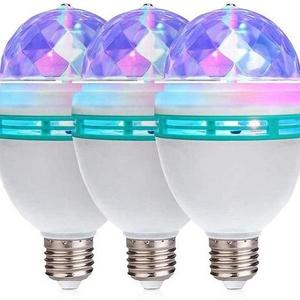 China Factory Stage Light 360 Rotation E27 RGB LED Crystal Magic Ball Light Bulb 3W Colorful Lamp Disco Club Party Bulb