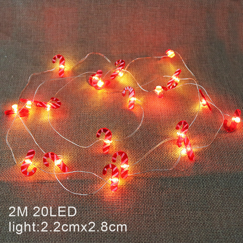 2M 20LED Santa Claus Snowflake LED Light String Christmas Decoration For Home Xmas Tree Ornament Navidad Kids Gift New Year