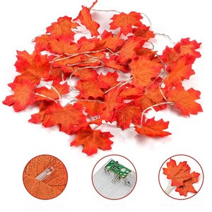 LED Maple Leaf Lights Thanksgiving Decorative Lights String Pumpkin Maple Leaf Lights String