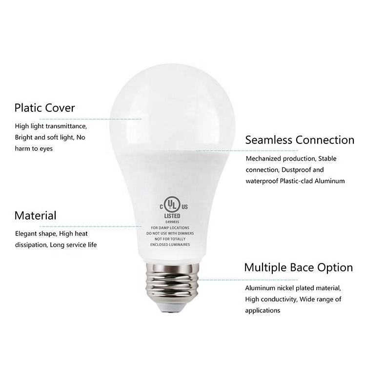 9 Watt Emergency Bulb Rechargeable Light E26 B22 E27 Battery Operated LED Light Bulb For Home