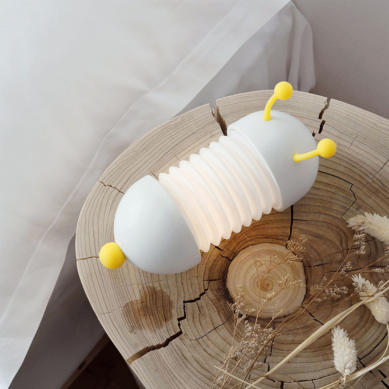 Retractable Caterpillar Nightlight USB Children's Bedroom Decoration Cute LED Extendable Caterpillar Nightlight