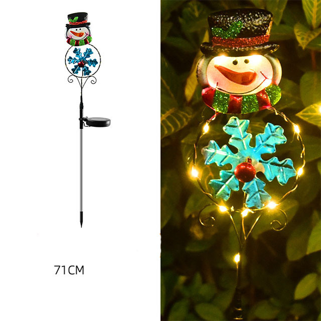 Solar Christmas Lights LED Snowman elk Penguin inserted ground Outdoor lights Garden lawn decorative lights