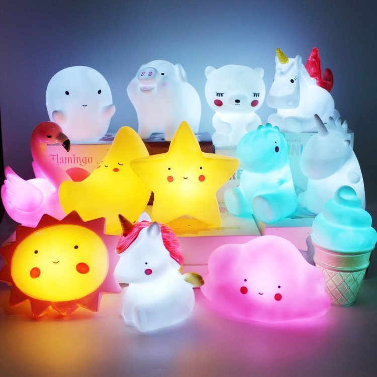 Wholesale Led Night Light Cute Cartoon Animal Lamp Battery Powered Indoor Decoration Led Lamp for Kids