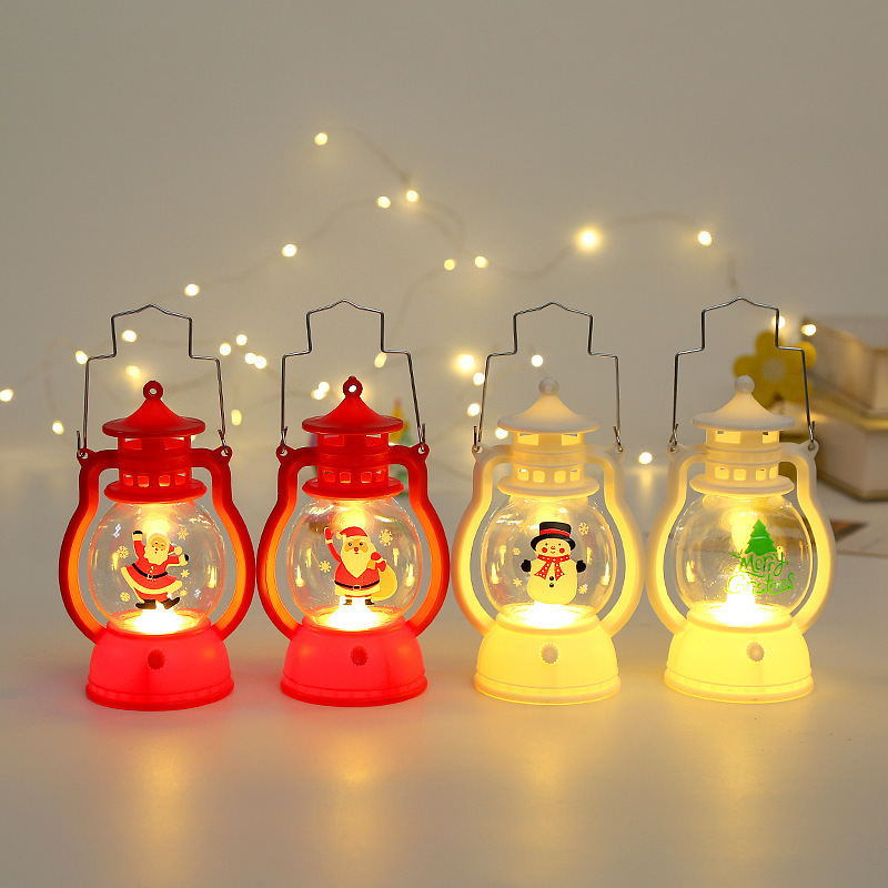 Lantern Light Merry Christmas Festival Pumpkin Lump Decorations For Home Holiday Tree Ornaments Gift Led Light