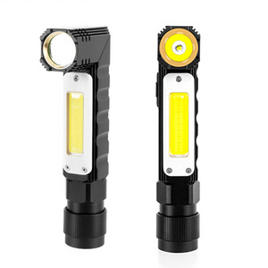 2021 Aluminum Portable Outdoor Emergency Head Lamp 90 Degree Rotating LED Torch Flashlight USB Rechargeable Work Light