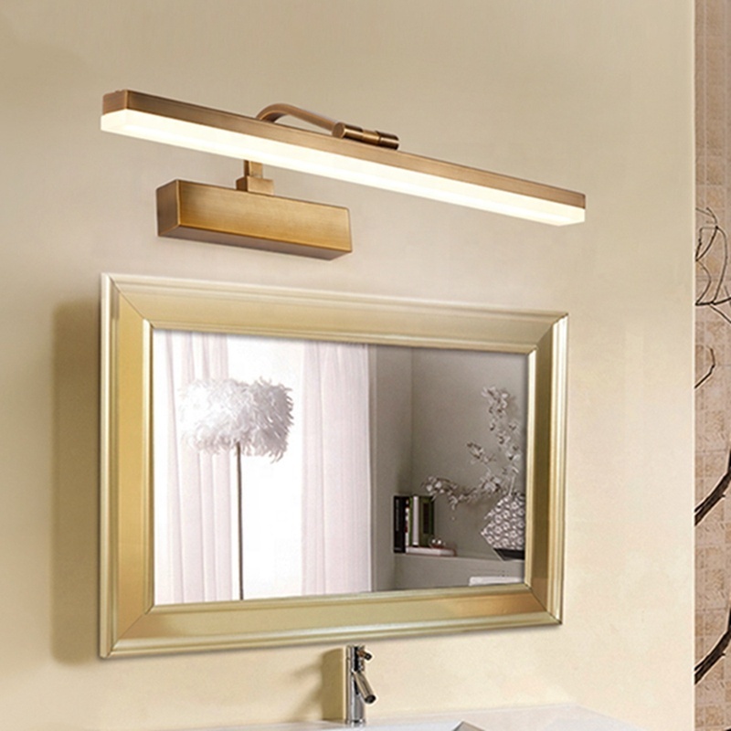 Modern hotel wall lamp indoor gold mirror light up bathroom frame light system for pictures vanity led picture light