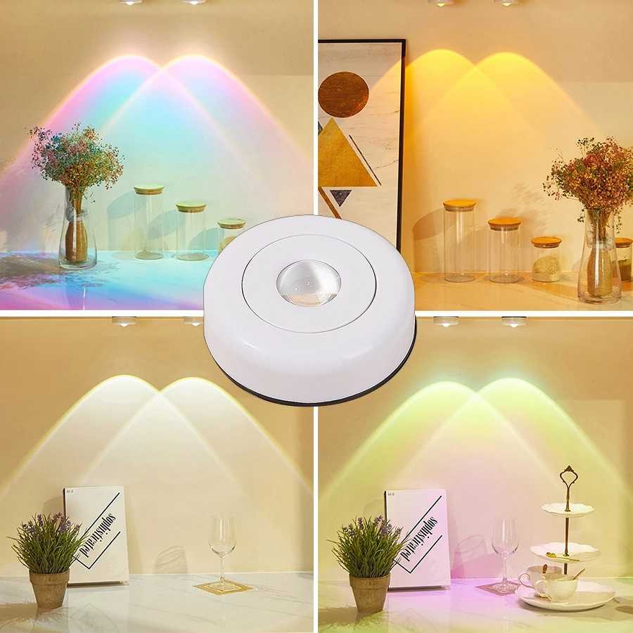 Wireless Sunset Lamp Night Light Projector Decoration Home Wall Lamp Led Lights For Room Kitchen Display Cabinet Bedroom