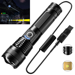 Helius 100000 lumen 4-mode 3000m gun breech white lazer light 26650 rechargeable usb p70 led torch tactical light flashlights