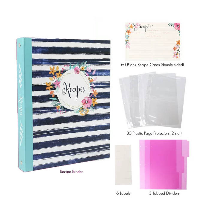 Wholesale Full Colour Cover Folder 3 Ring Binder Custom Recipe Binder Organizer Set Journal