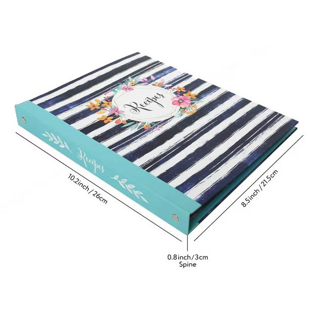 Wholesale Full Colour Cover Folder 3 Ring Binder Custom Recipe Binder Organizer Set Journal