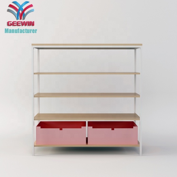 Retail Kids Clothes Wall Shelf Metal Clothing Store Display Racks