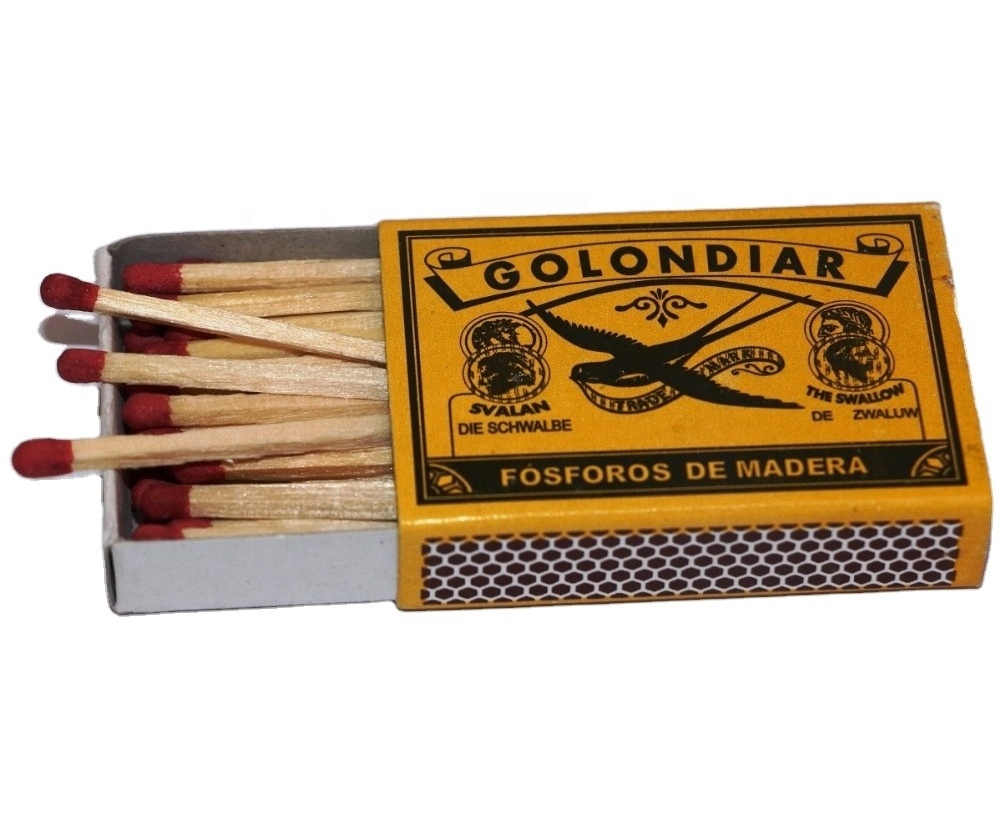 SAFETY MATCH BOX WITH WOODEN STICKS