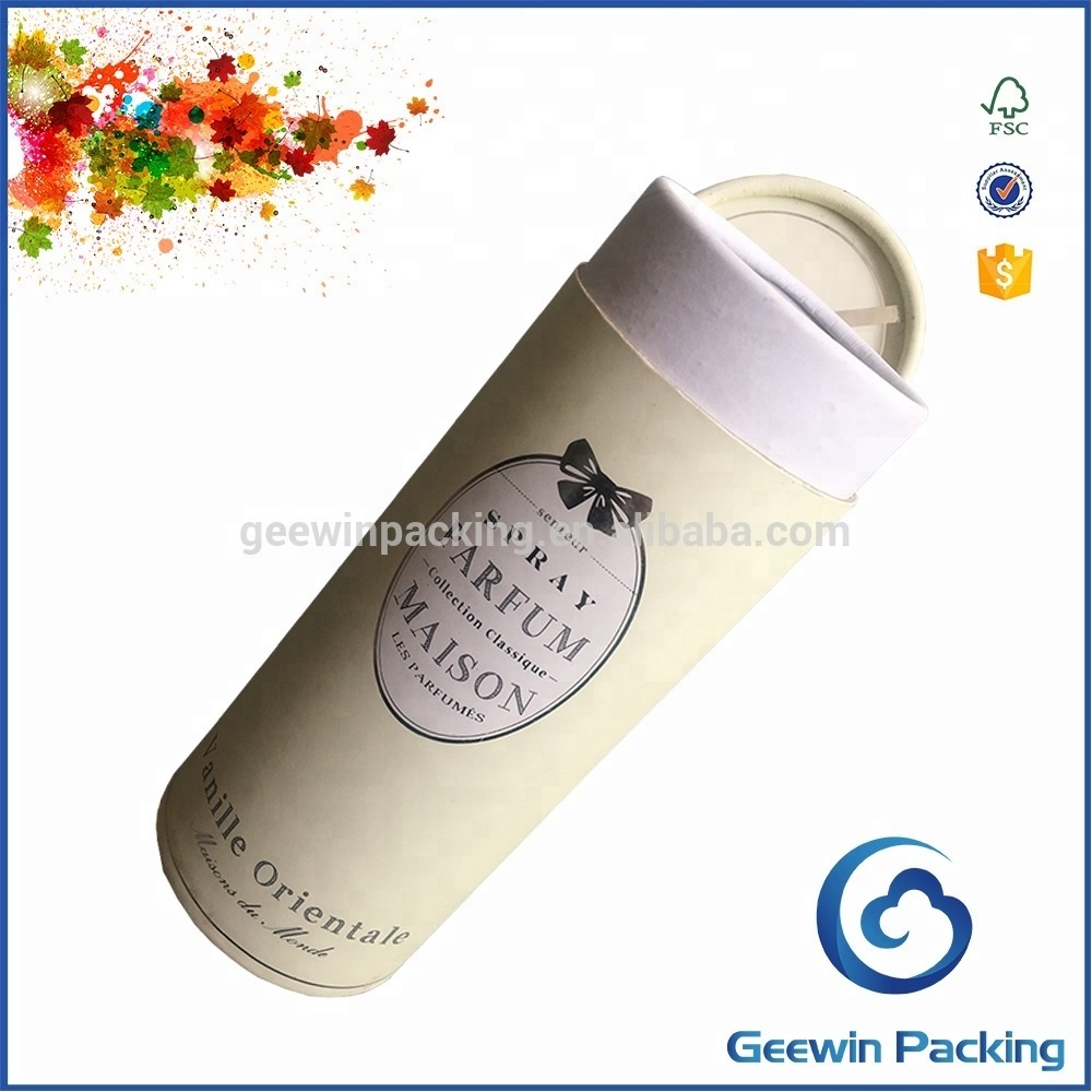 Custom Design Cardboard Tube Packaging with Foil Stamping