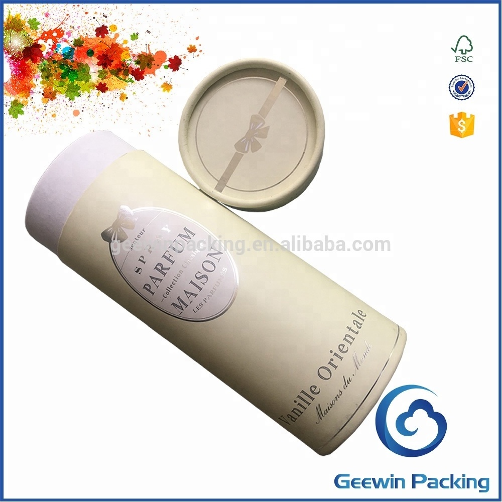 Custom Design Cardboard Tube Packaging with Foil Stamping