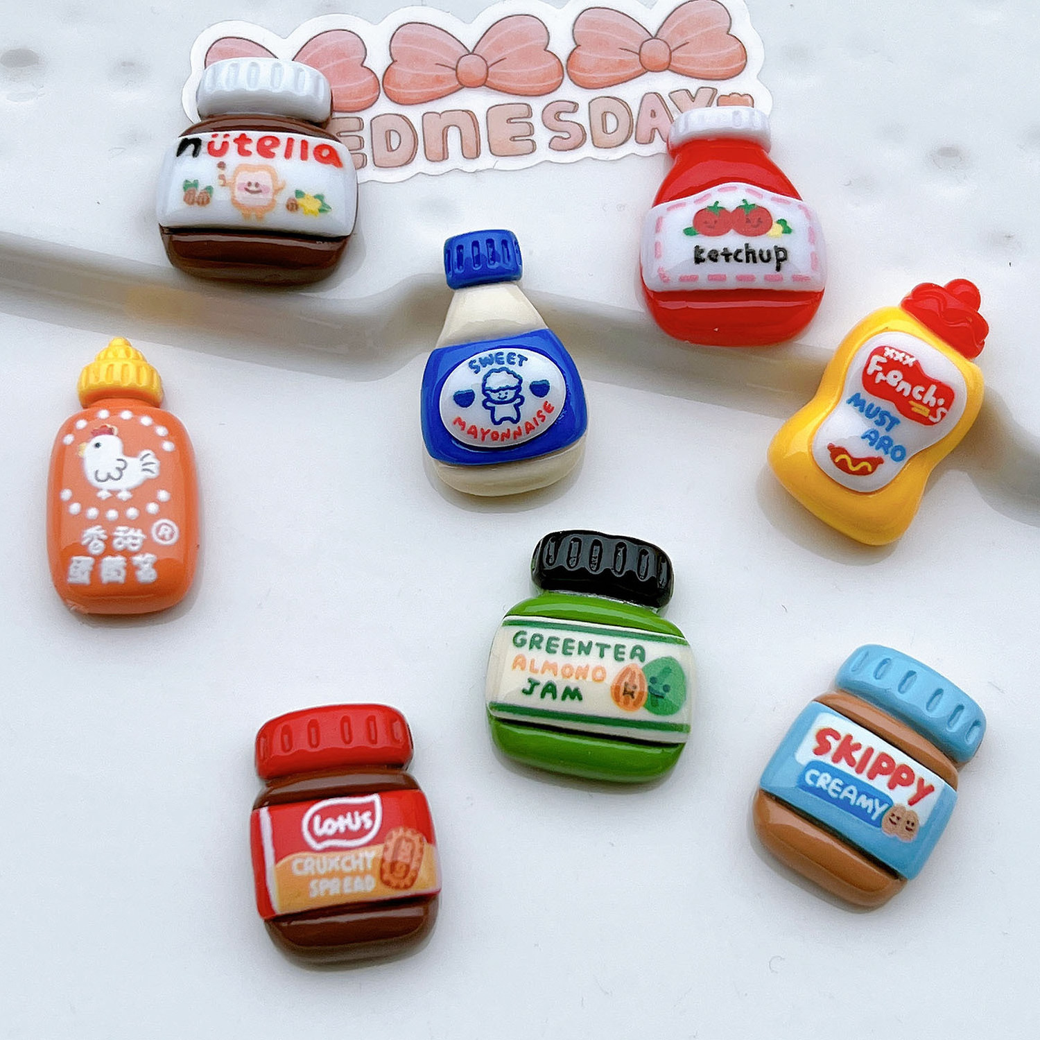 Wholesale Miniature Ketchup bottle Resin diy accessories Handmade materials stickers phone case cream glue hair clips decoration